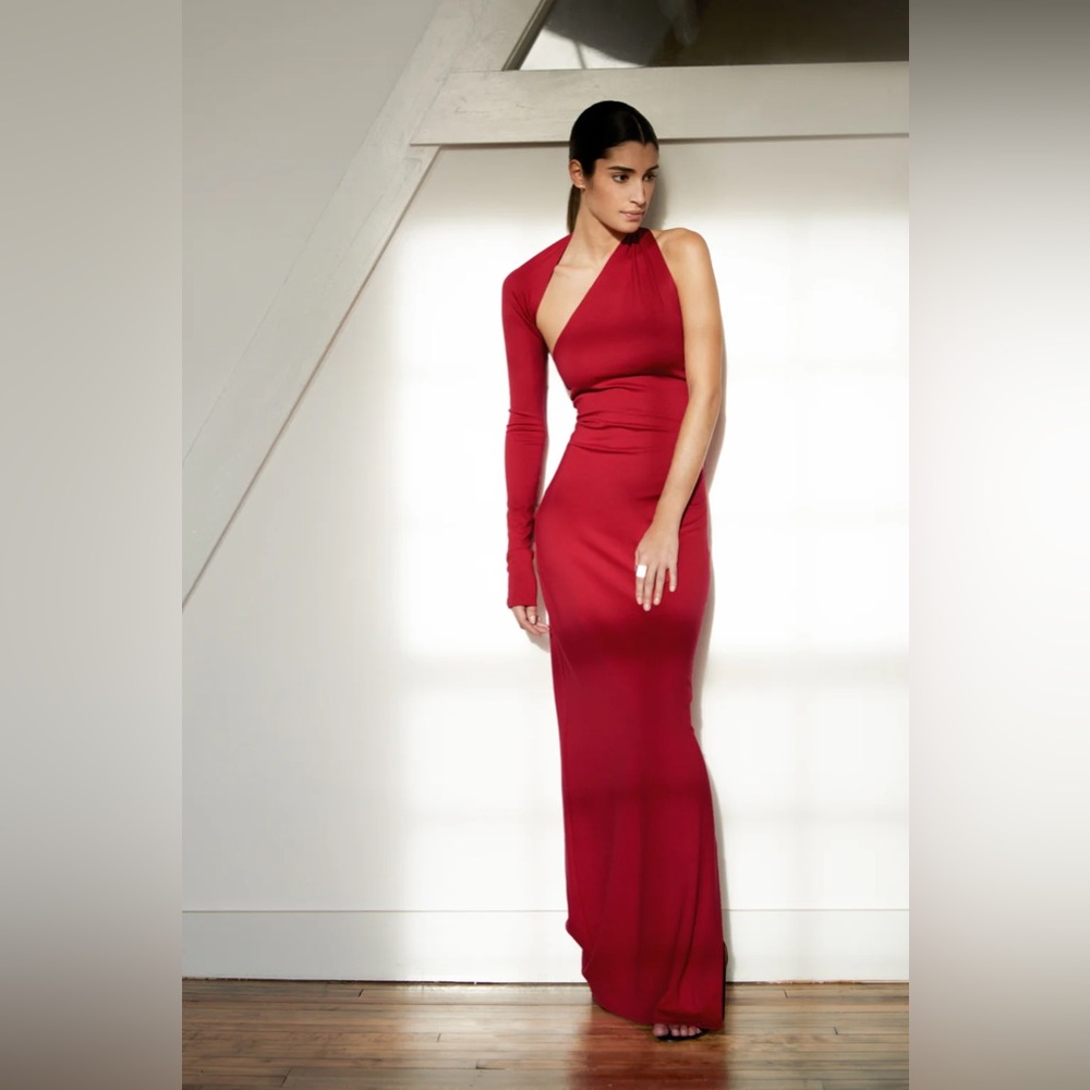 Marcella Manhattan One-Shoulder Gown